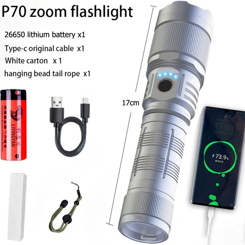 Uuname 3000 Lumens Led Torch Rechargeable Flashlight 5 Mode Super Bright-70