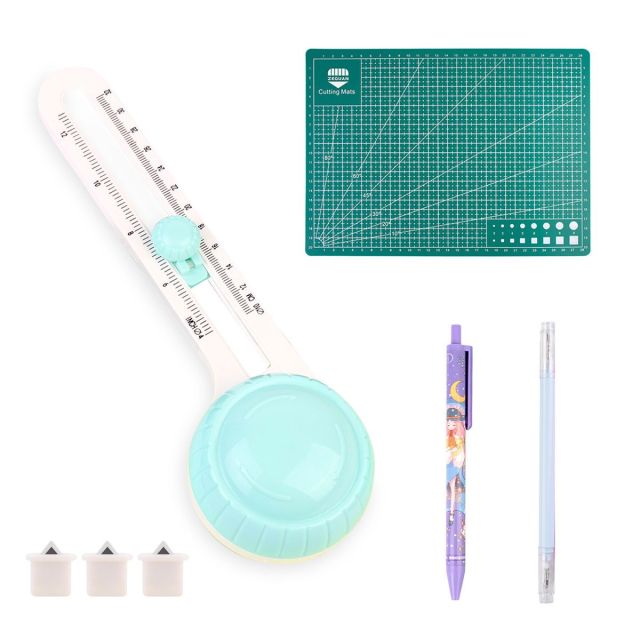 Uuname Paper Circle Cutter &1 Knife Pen 1 Double Head Pen 3 Blade 1 Mat-818