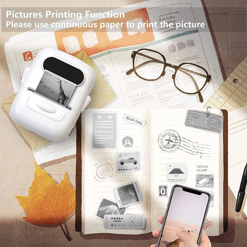 Mini Portable Sticker Thermal Printer Bluetooth Barcode Label Printers-P50