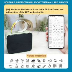 Marklife Mini Portable Sticker Thermal Bluetooth Barcode Label Printers-P15