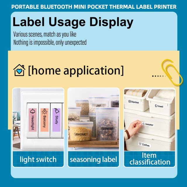 Marklife Mini Portable Sticker Thermal Bluetooth Barcode Label Printers-P15