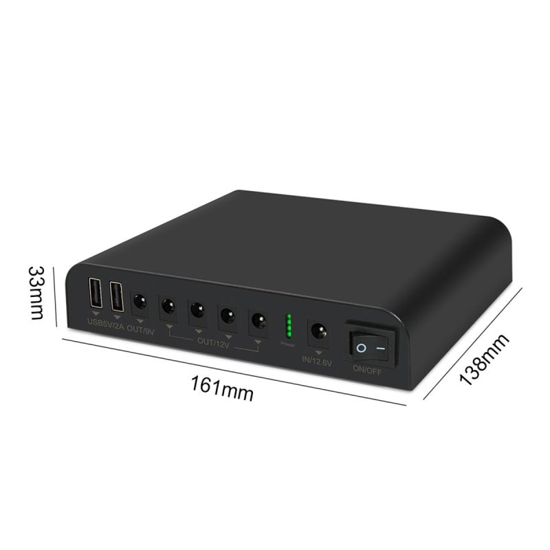 Uuname 5v/9v/12v Mini UPS For Wifi Routers Last Up To 16 Hours-24000mAH