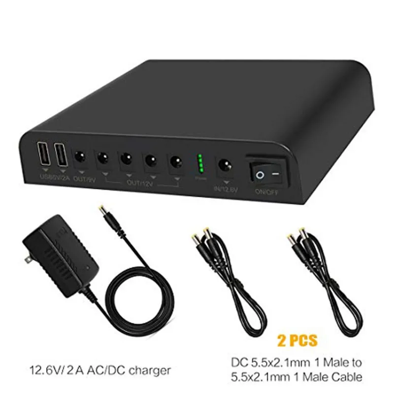 Uuname 5v/9v/12v Mini UPS For Wifi Routers Last Up To 24 Hours -38400mAH