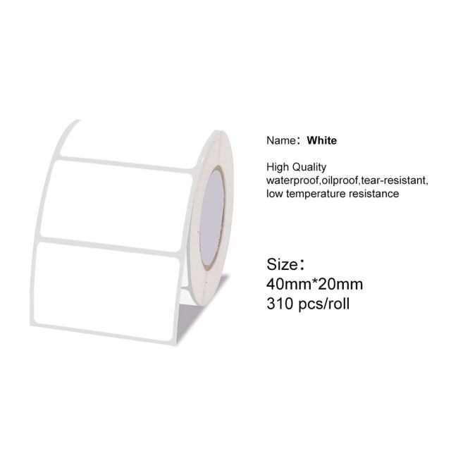 Marklife P50 White Thermal Sticker Label Paper -40x20mm 310 Labels-015