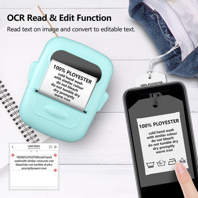 Mini Portable Sticker Thermal Printer Bluetooth Barcode Label Printers-P50