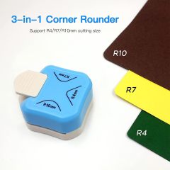 3 in 1 R4/R7/R10mm Corner Rounder Punch Corner Trimmer Cutter For Diy-802