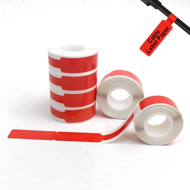 Marklife-P50/P15/P12 Printable Cable Labels Paper-12.5X109MM -65 Labels-118