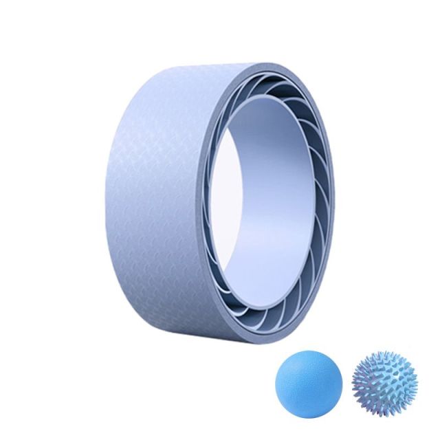 Double Layer Yoga Wheel Foam Roller & 1 Spiked Massage Ball 1 Yoga Ball-07