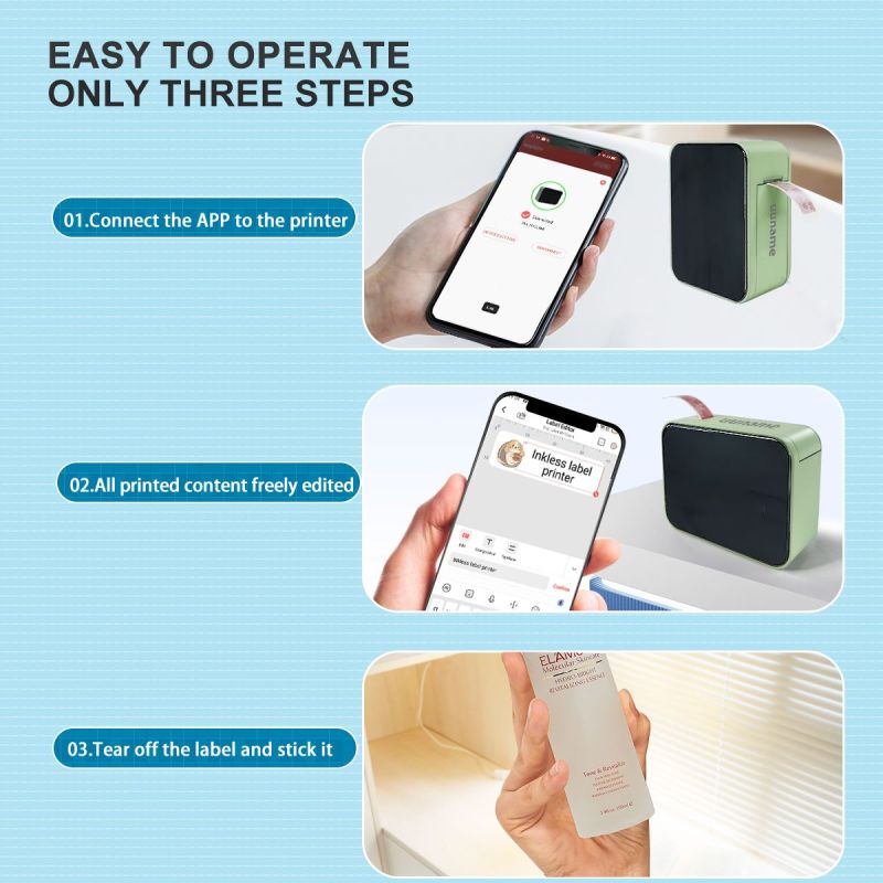 Marklife Mini Portable Sticker Thermal Bluetooth Barcode Label Printers-P15