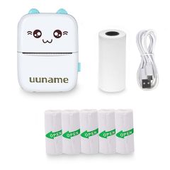 Uuname Portable BT Mini Pocket PhotoThermal Printer & 5 Sticker Paper-C9SE