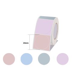 Marklife P50 Round Colorful Thermal Label Paper -24x24mm 260 Labels-037