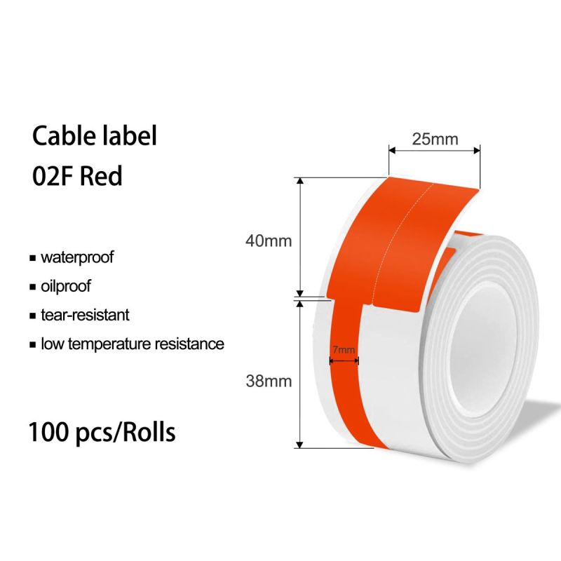 Marklife-P50 Printable Cable Labels Paper-25x78MM -100 Thermal Labels-056