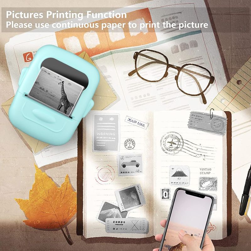 Mini Portable Sticker Thermal Printer Bluetooth Barcode Label Printers-P50