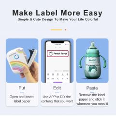 Marklife Mini Portable Sticker Thermal Bluetooth Barcode Label Printer-P12