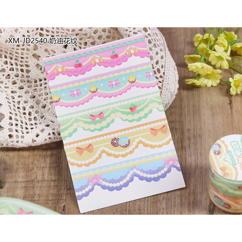 8 Rolls Washi Tape Scrapbooking Sticker DIY Tape Plus Tweezers Set-JD2540