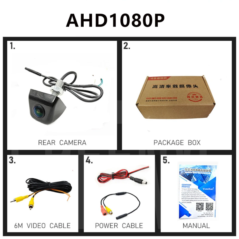 Car Reverse Camera HD Night Vision Wide Angle Rear View Parking Camera Waterproof CCD LED Auto Backup Monitor Color Image