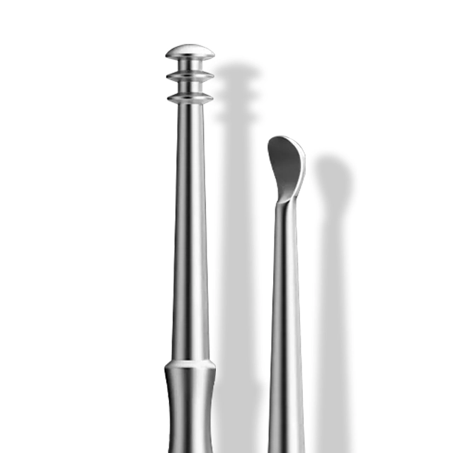 Double-Ended Stainless Steel Ear Cleaning Tool Kit Home Use Ear pick Sticks Ear Cleanser Spoon Earwax Remover Pick Tool