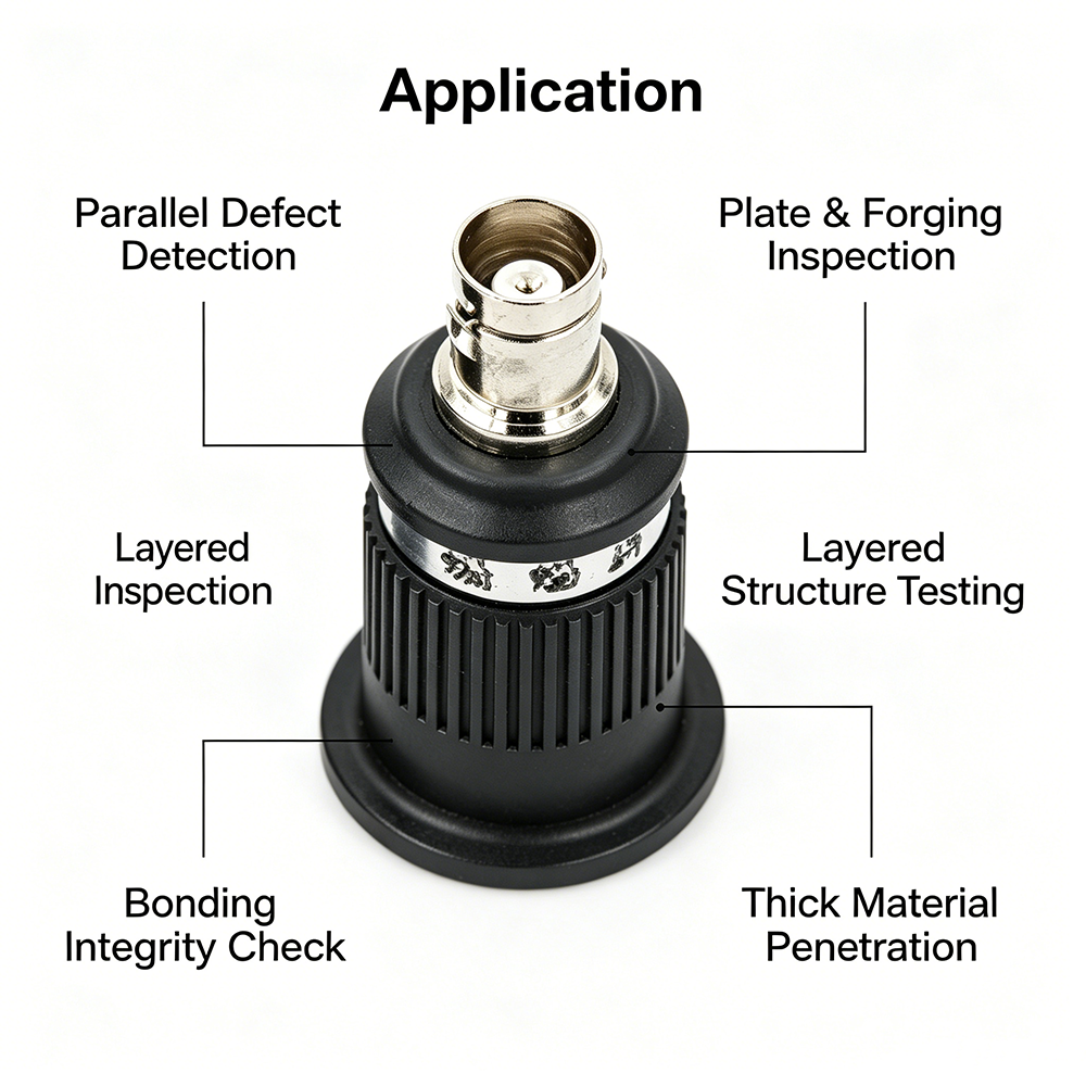 Ultrasonic flaw detector Single-element straight probe