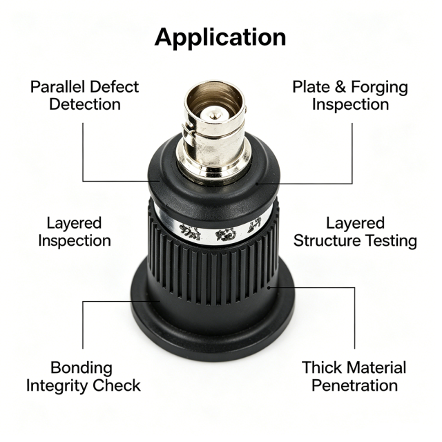 Ultrasonic flaw detector Single-element straight probe