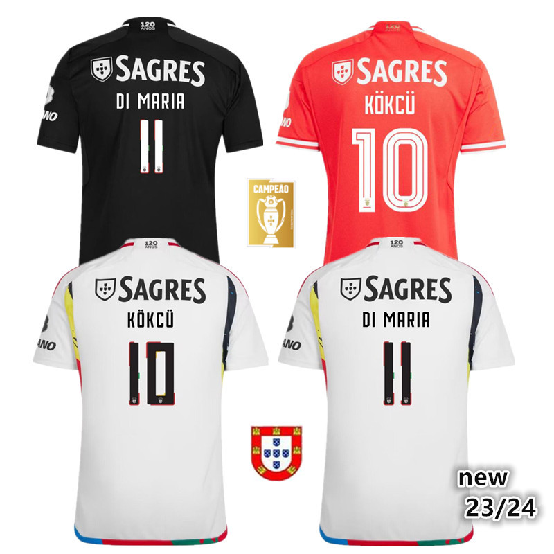 2023 Benfica PIZZI #11 Di Maria Soccer Jerseys 23/24 Away GRIMALDO J.WEIGL J.MARIO shirts kids kit DARWIN CHIQUINHO RAFA SEFEQOVIC OTAMENDI G.RAMOS fo