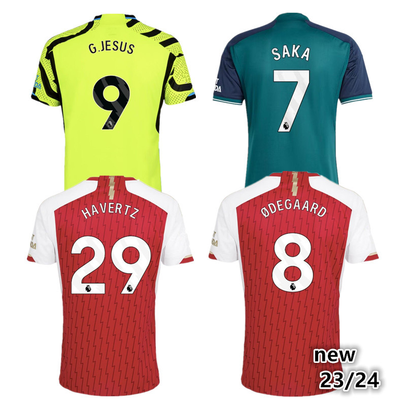 New 23 24 Arsenal soccer jerseys SAKA MARTINELLI ODEGAARD THOMAS NICOLAS SMITH ROWE G.JESUS ARSENAlS TIERNEY SMITH ROWE 2023 2024 Arsenal football shi