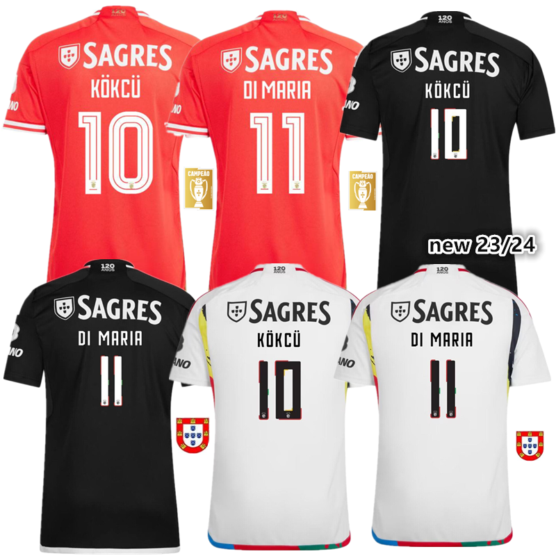 2023 Benfica PIZZI #11 Di Maria Soccer Jerseys 23/24 Away GRIMALDO J.WEIGL J.MARIO shirts kids kit DARWIN CHIQUINHO RAFA SEFEQOVIC OTAMENDI G.RAMOS fo