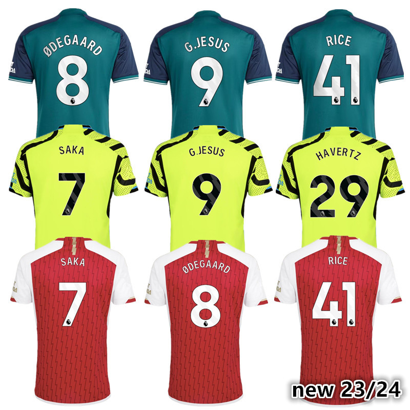 New 23 24 Arsenal soccer jerseys SAKA MARTINELLI ODEGAARD THOMAS NICOLAS SMITH ROWE G.JESUS ARSENAlS TIERNEY SMITH ROWE 2023 2024 Arsenal football shi