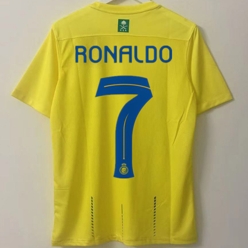 Al Nassr FC soccer Jerseys Ronaldo 2022 2023 2024 Home yellow away 22 23 24 CR7 Gonzalo Martinez Talisca Ghislain Konan Vincent Aboubakar men Football