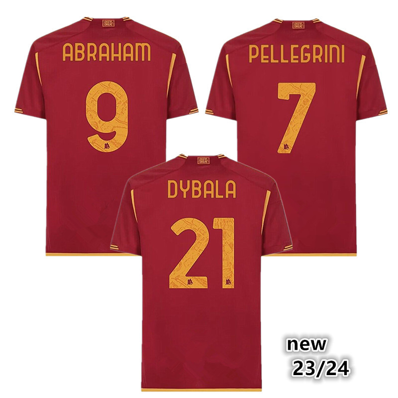 23 24 Roma DYBALA AOUAR Soccer jerseys maglia Pellegrini belotti Abraham 2023 2024 Roman Football shirts MANCINI men EL SHAARAWY Uniform RoMaS Pla