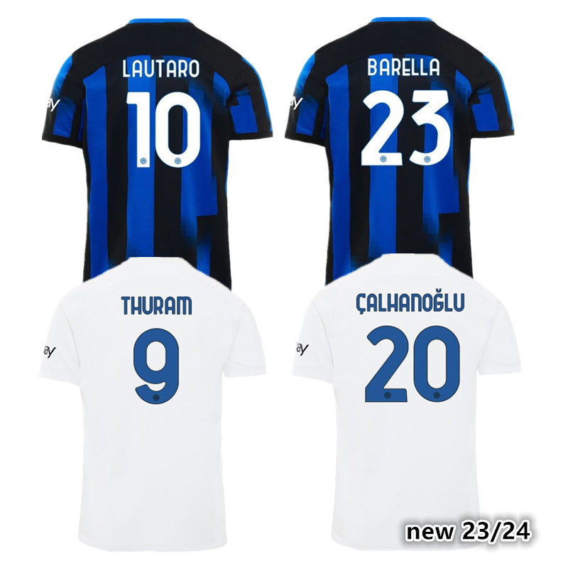 23 24 Inter Milan jerseys LUKAKU InterS LAUTARO Milans soccer jerseys CORREA DZEKO BARELLA SKRINIAR 2023 2024 Inter Milan BROZOVIC Home away football 