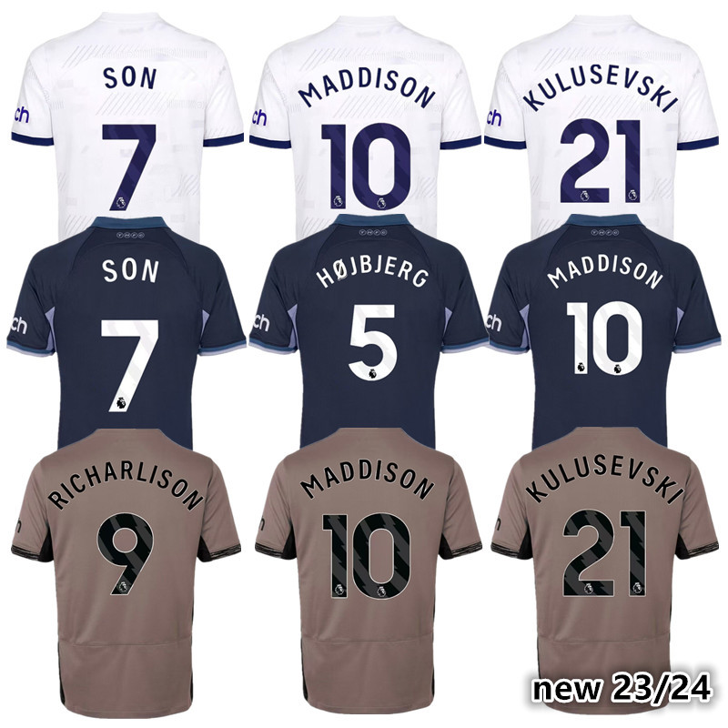 23 24 Tottenham Soccer Jerseys SON Football shirt third LUCAS LLORIS ROMERO PERISIC KULUSEVSKI BENTANCUR KANE RICHARLISON PED 2023 2024 Tottenham jers