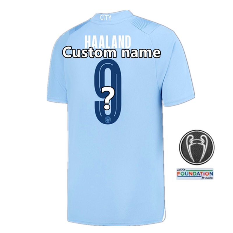 Manchester Citie 23/24 Haaland Fans Version Mens Kids Football Kit Sets Man Citie Home Away Third Away Soccer Jerseys De Bruyne men kids
