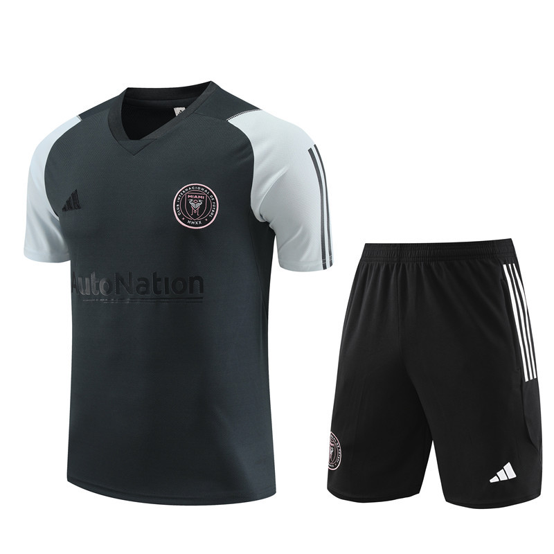 Short sleeve adult and kids jackets 23 24 Miami Men's Football training Jersey Kit Men's and Children's football tracksuit Jogging 2023 24 Miami