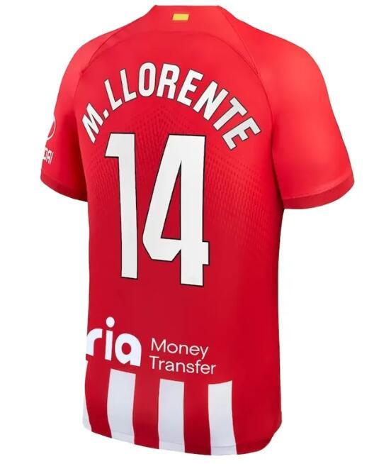FAN 23 24 Atletico Madrids soccer jerseys GRIEZMANN 23 24 120th anniversary 2023 2024 M.LLORENTE KOKE SAUL Correa LEMAR football shirt men
