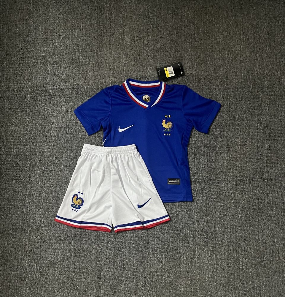 adult kids kit 2024 2025 France soccer jersey DEMBELE GRIEZMANN shirt 24 25 French jersey MBAPPE KANE SAKA GREALISH RASHFORD jersey national team football kids kit