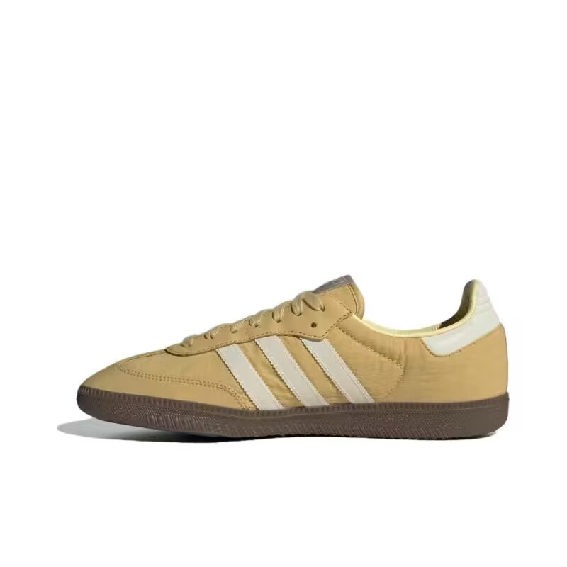 Adidas1 cream-yellow Samba OG German training shoes Shamrock retro couple casual shoes for men and women summer casual small white shoes