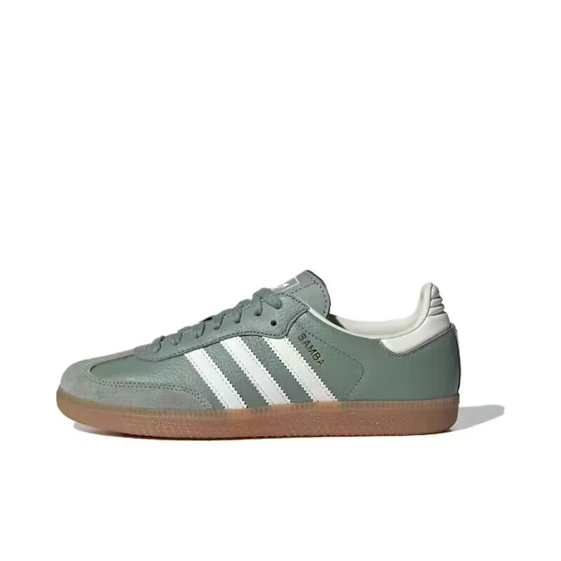 Adidas1 Greenish white Samba OG German training shoes Shamrock retro couple casual shoes for men and women summer casual small white shoes
