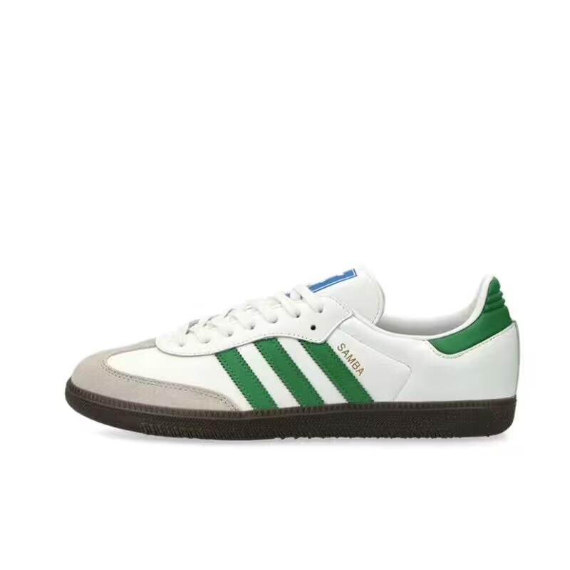Adidas1 White green Samba OG German training shoes Shamrock retro couple casual shoes for men and women summer casual small white shoes