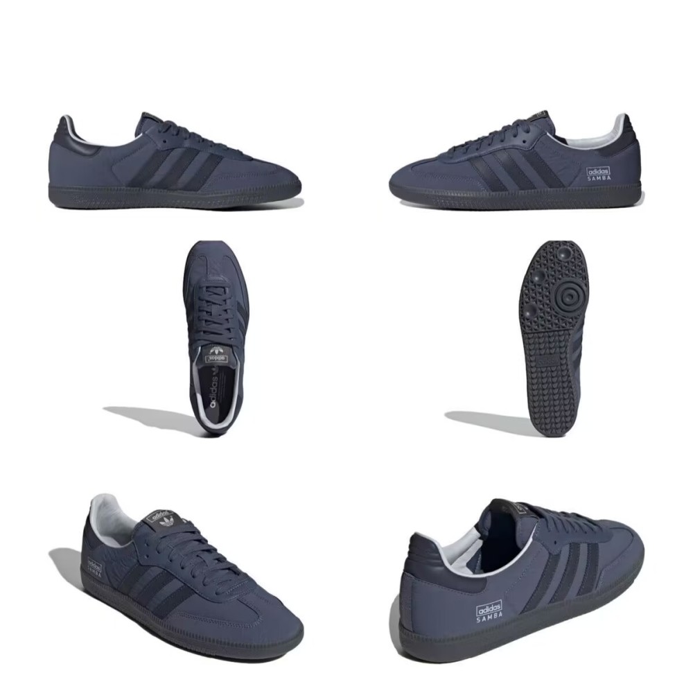 Adidas1 Black - blue Samba OG German training shoes Shamrock retro couple casual shoes for men and women summer casual small white shoes