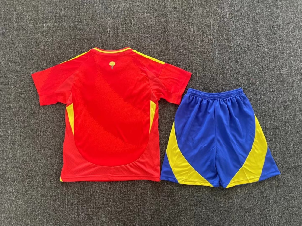+ socks Adult + kids Kit 24 25 Spain jersey adult football shirt children's wear soccer jersey Football jersey 2024 Spain soccer jersey kids + Adult kit children