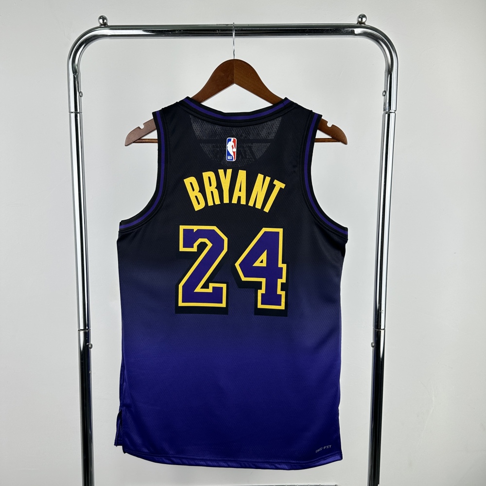 NBA Season 25 Lakers City version No. 24 Bryant NBA