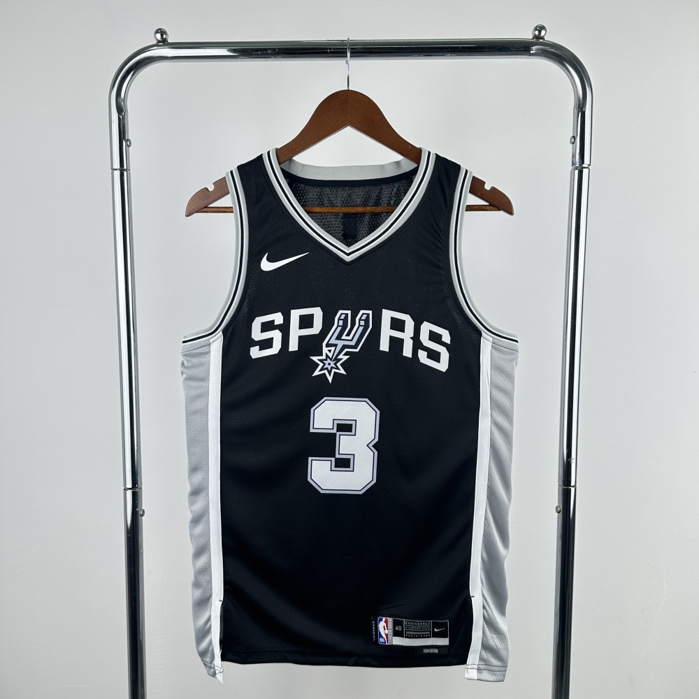NBA '23 Spurs black No. 3 Paul  NBA