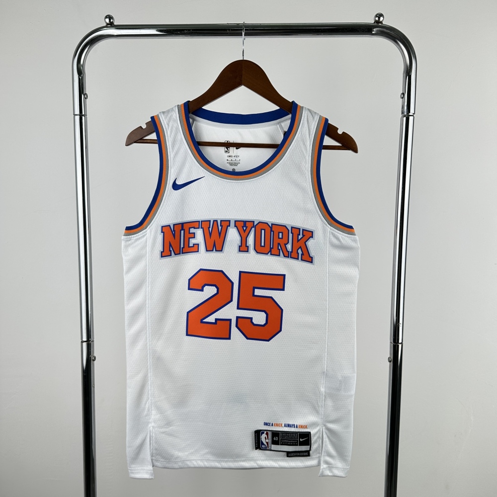 NBA Knicks white # 25 Bridges  NBA