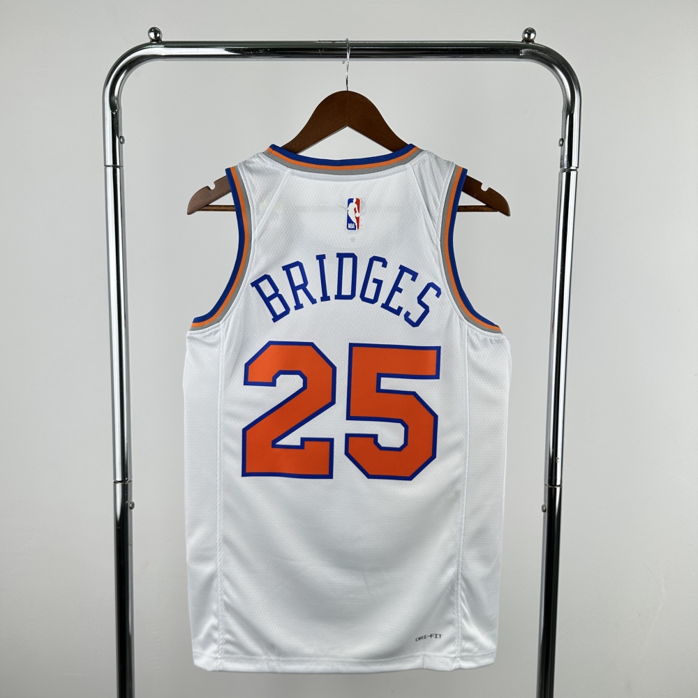 NBA Knicks white # 25 Bridges  NBA