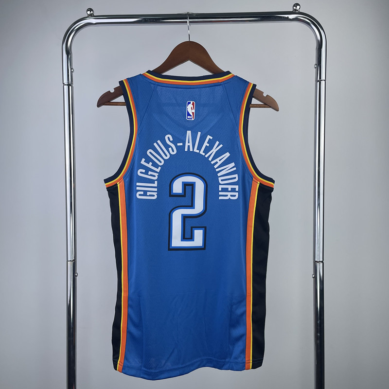 NBA Thunder blue number two Alexander NBA