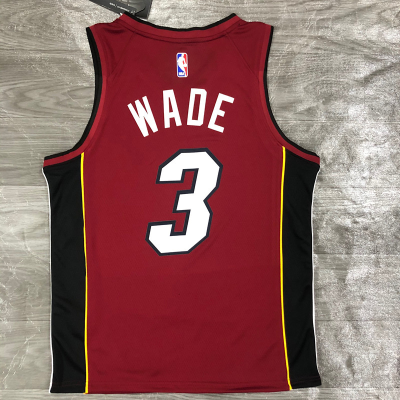 NBA 21 season Heat Jordan theme V-neck date red No. 3 Wade NBA