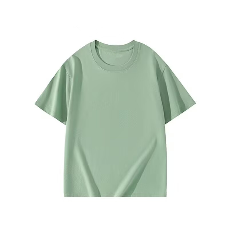 100% cotton short sleeve T-shirt men's solid color loose Xinjiang cotton round neck with men's T-shirt shirt 1/2