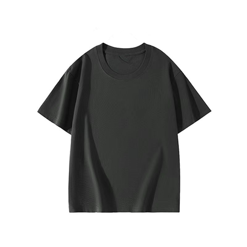100% cotton short sleeve T-shirt men's solid color loose Xinjiang cotton round neck with men's T-shirt shirt