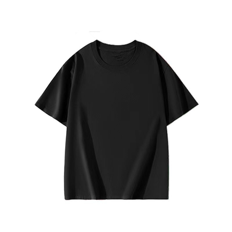 100% cotton short sleeve T-shirt men's solid color loose Xinjiang cotton round neck with men's T-shirt top