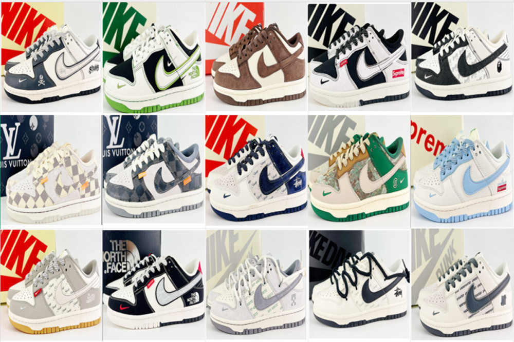 Counter quality size 36-45 LV NIKE DUNK SB LOW SB, as the name suggests, has a classic Dunk blood, but also injected more fashion elements. Compared to common Dunk skate shoes, the modified version of Dunk SB thickens the filling of the shoe tongue for